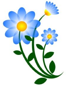 free clipart blue flowers.