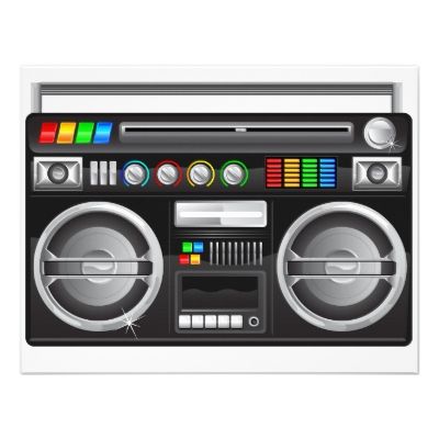 Ghetto Boombox Clip Art.