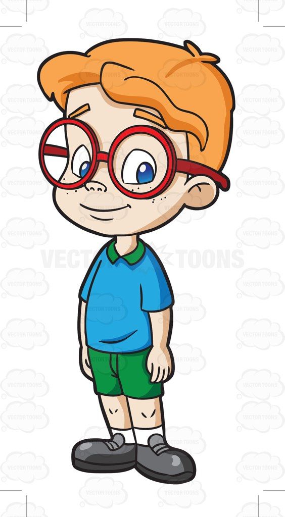 boy cartoon characters with glasses.