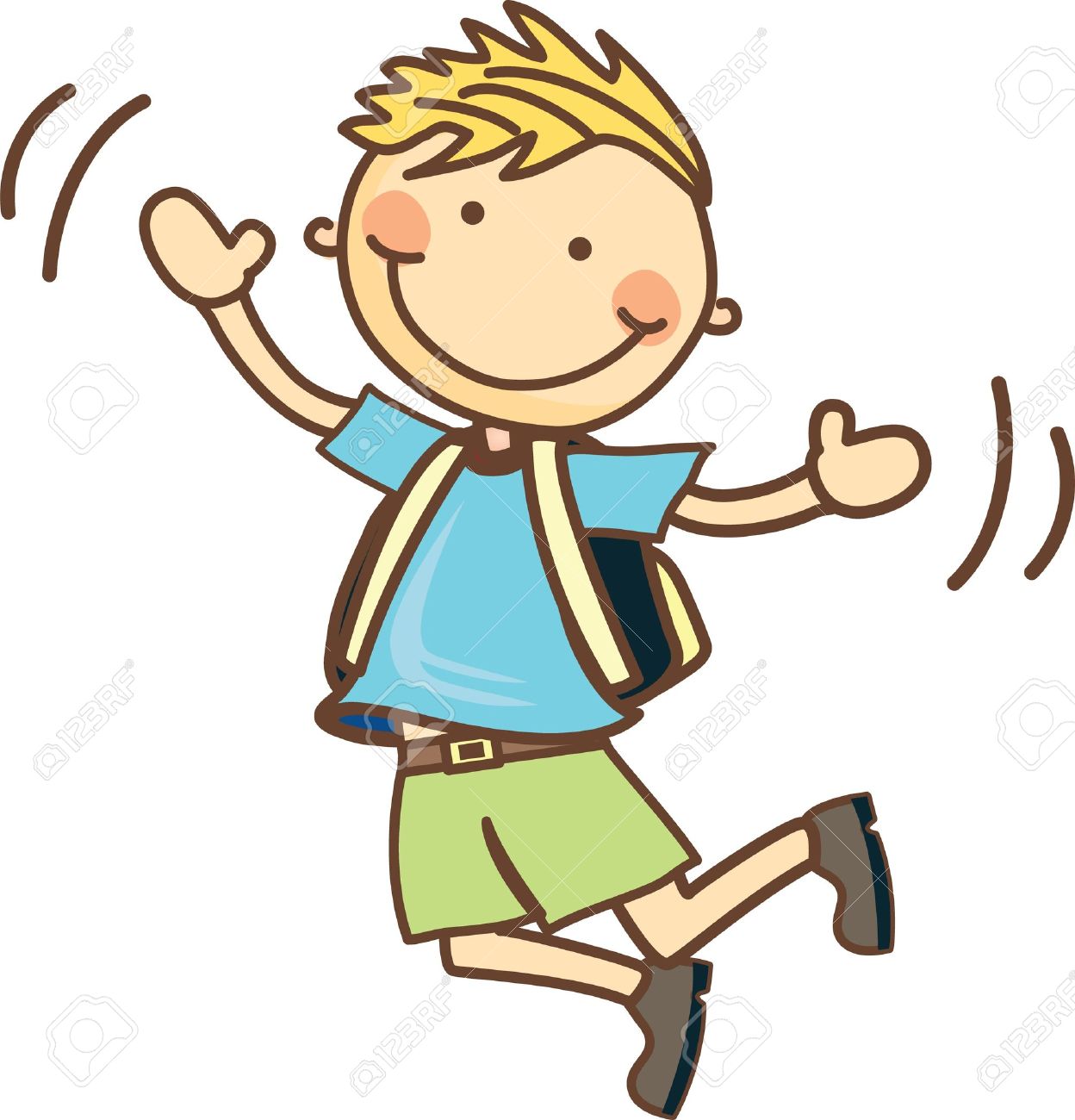 Boy Jump Clipart.