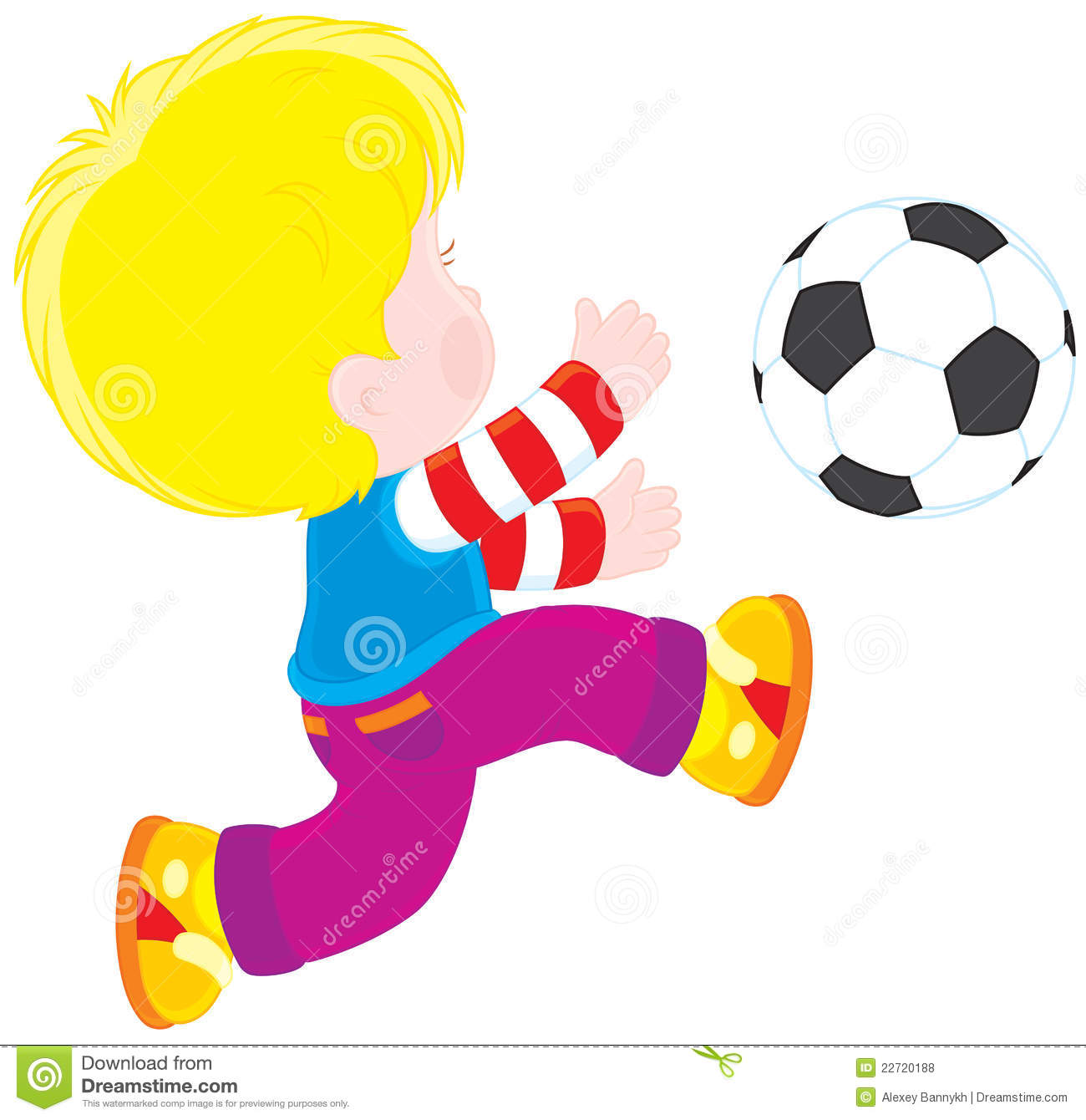 Kid Football Player Clipart.