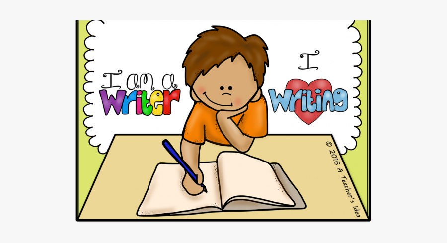 Child Writing Clipart.