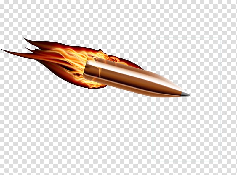 Flaming bullet graphic, Bullet Cartridge, Flying bullets.