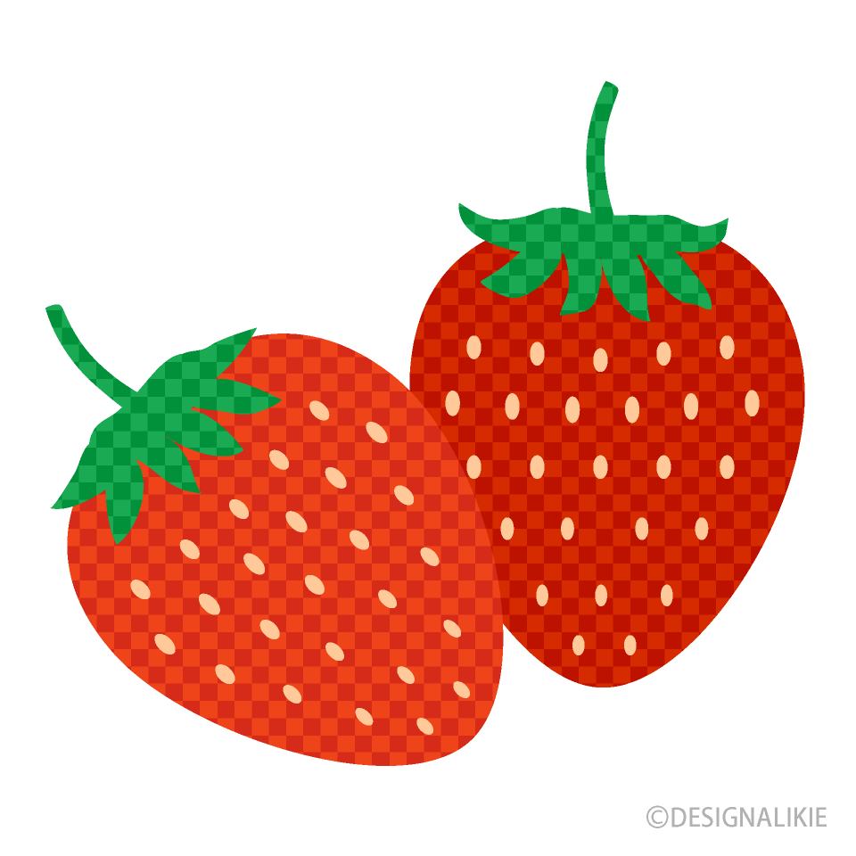 Free Strawberries Plaid Clipart Image｜Illustoon.