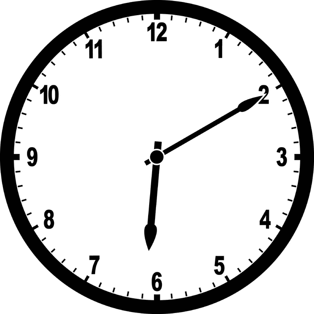 Clock 6:10.