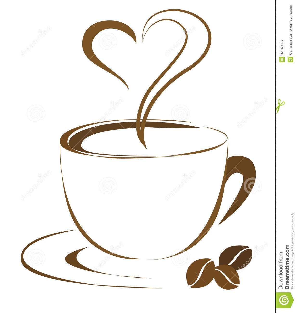 Coffee Cups Clipart Heart coffee cup clip art.