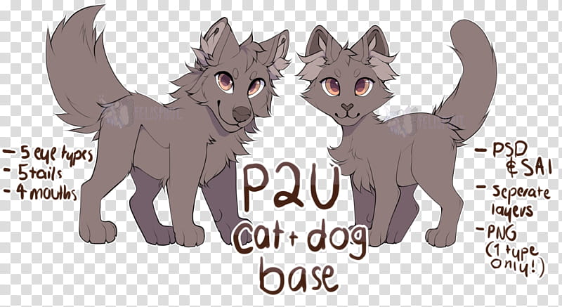 PU Bases Cat And Dog, Pau cat and dog base transparent.
