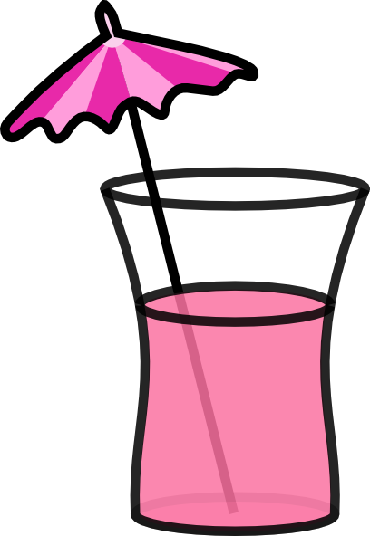 Drink At Beach Clipart.