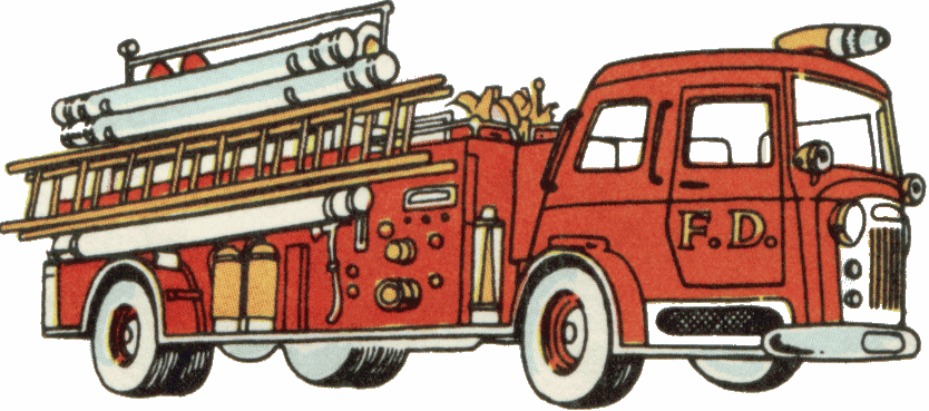 Firefighter Fire Truck Clipart.