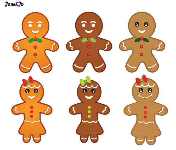 30 Gingerbread Clipart,Gingerbread cliparts,Christmas.