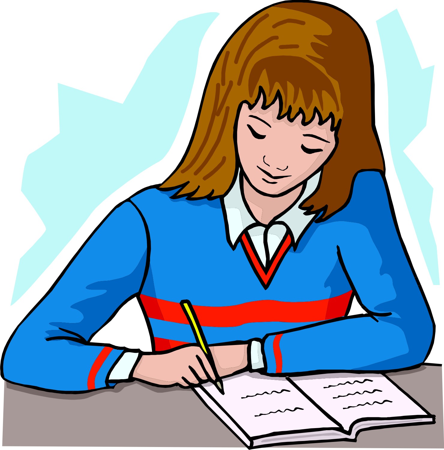 Free Girl Doing Homework, Download Free Clip Art, Free Clip.