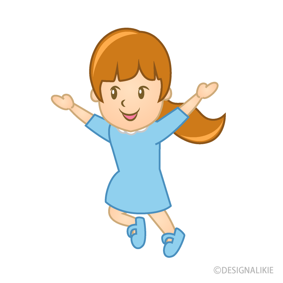 Free Jumping Girl Clipart Image｜Illustoon.