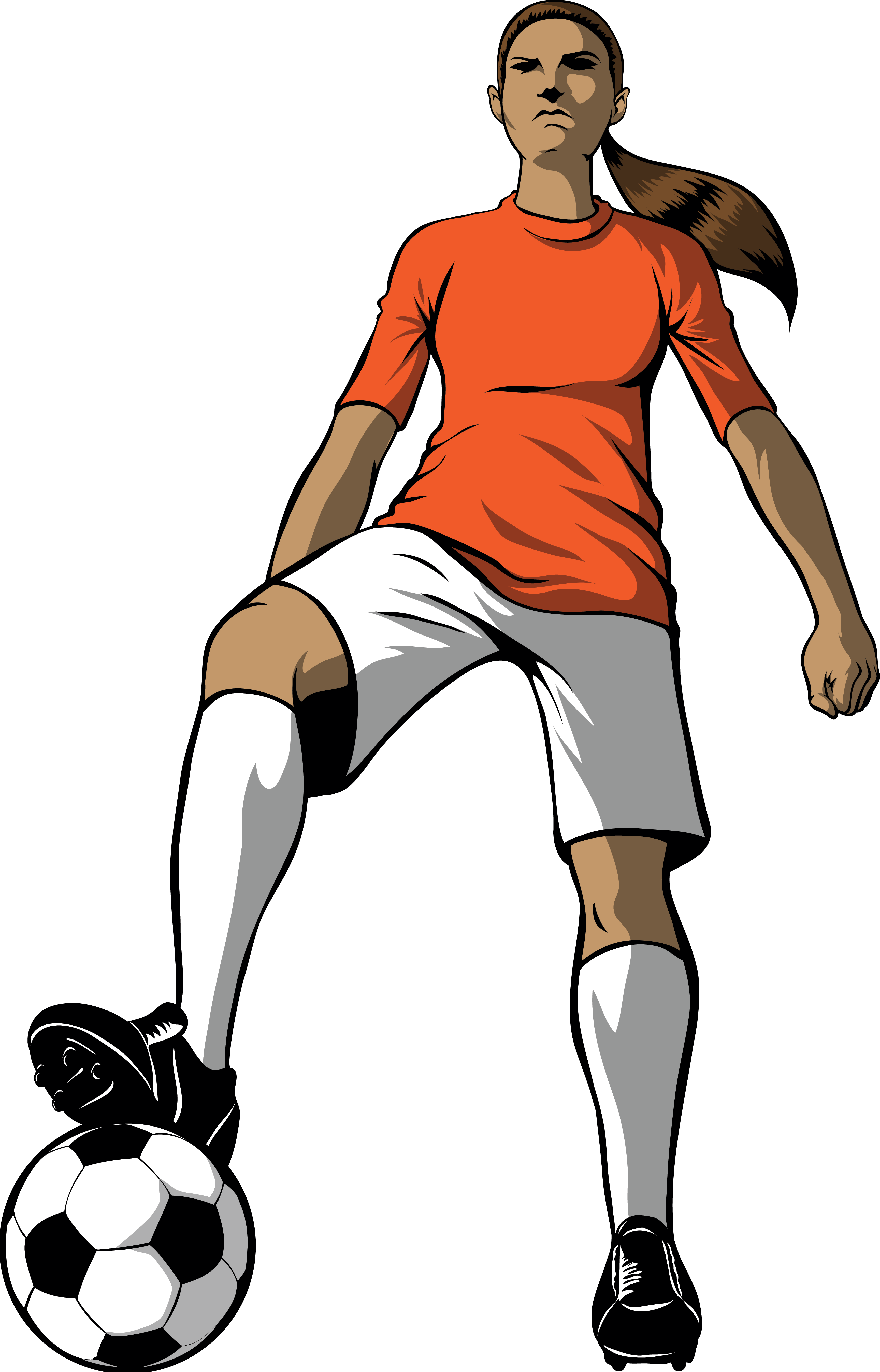 Free Cartoon Girl Playing Soccer, Download Free Clip Art.
