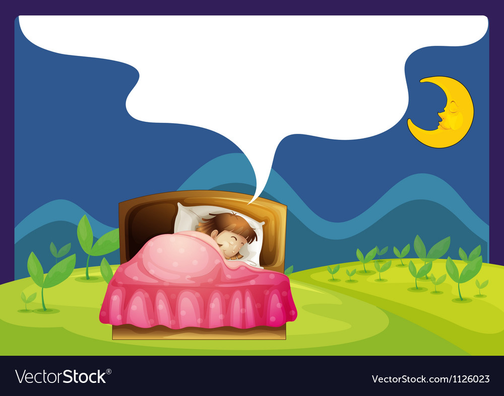 A girl sleeping in a bed.