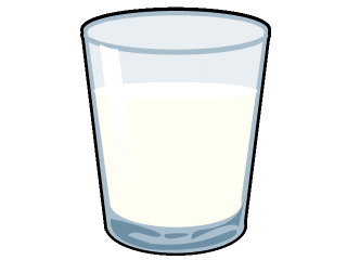 Glass milk clipart.