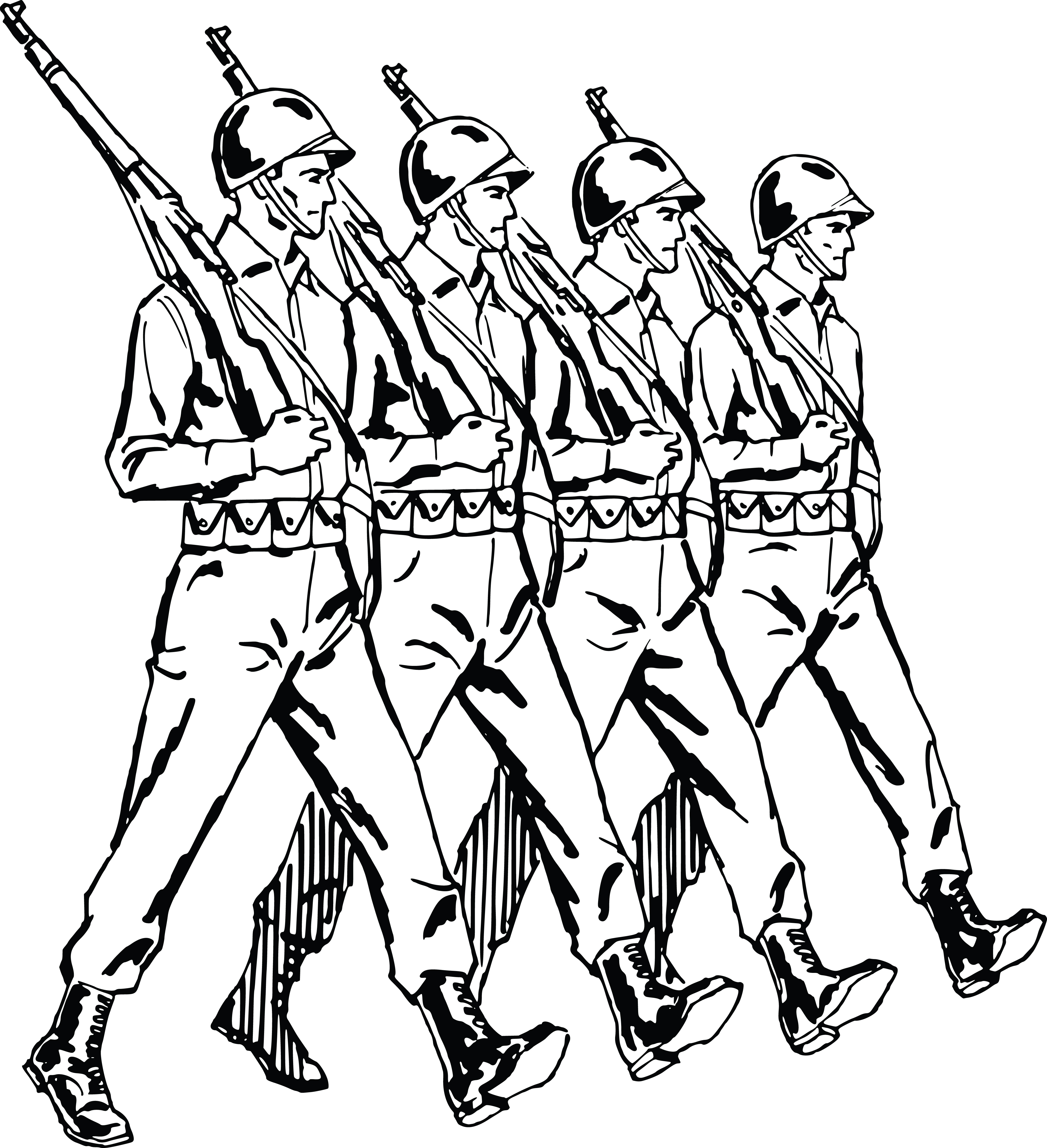 1300 Soldiers free clipart.