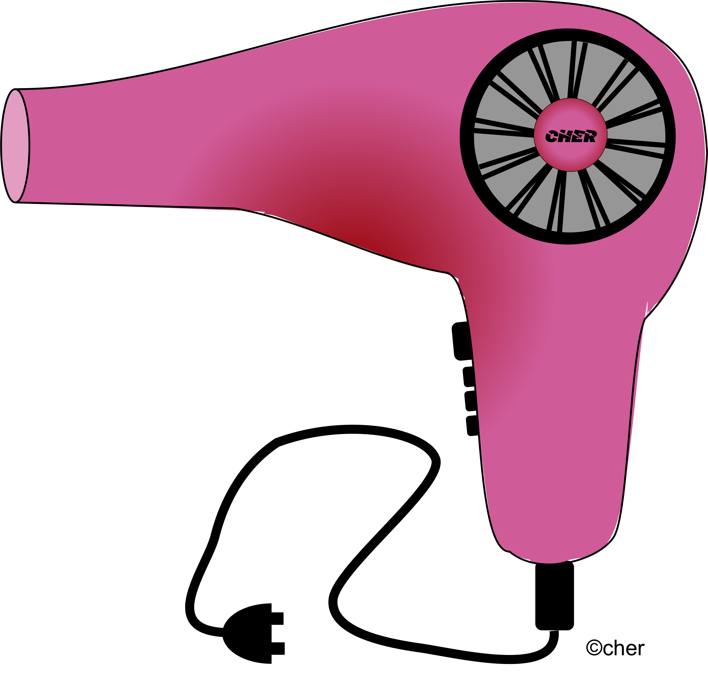 Hair Dryer Clipart.