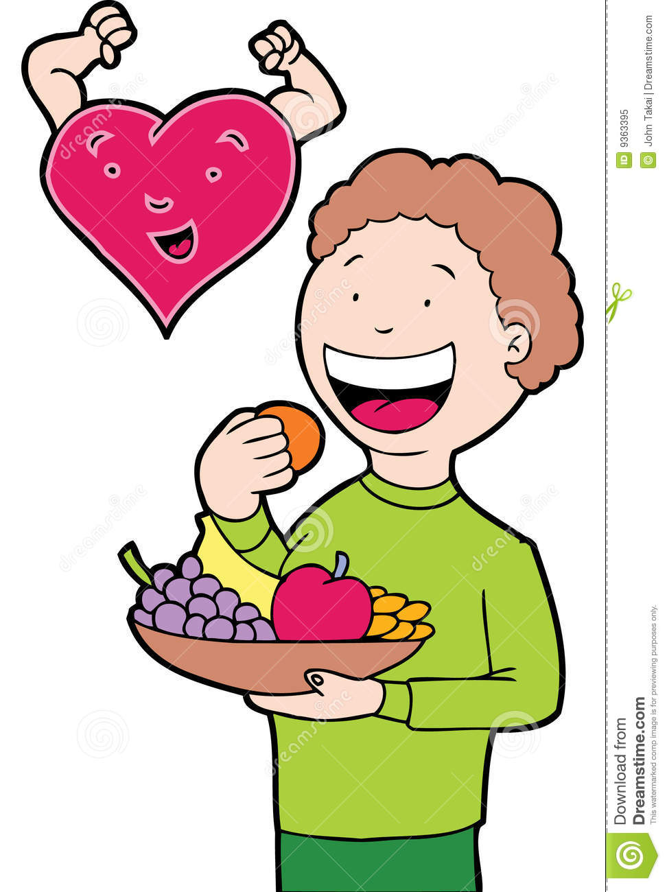 Kids Eating Healthy Clipart.