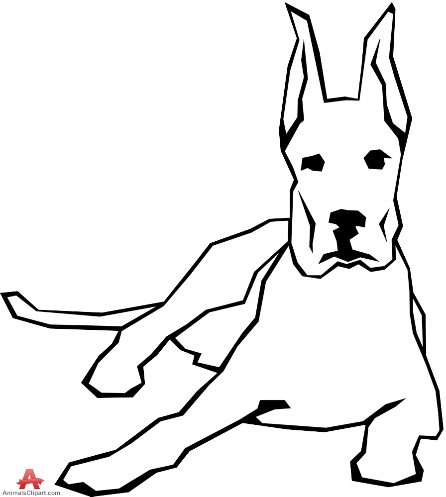 a house is not a home without a great dane clipart black and white 20 ...