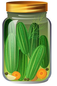 Jar of pickles clipart.