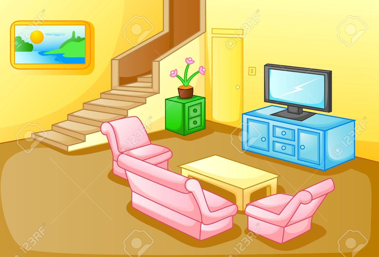 living room mon son clipart