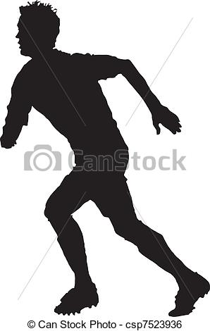 Vector Clip Art of Man Running After a Rabbit, illustration.