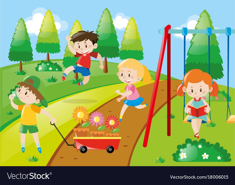 Children playing in a park clipart 8 » Clipart Portal.