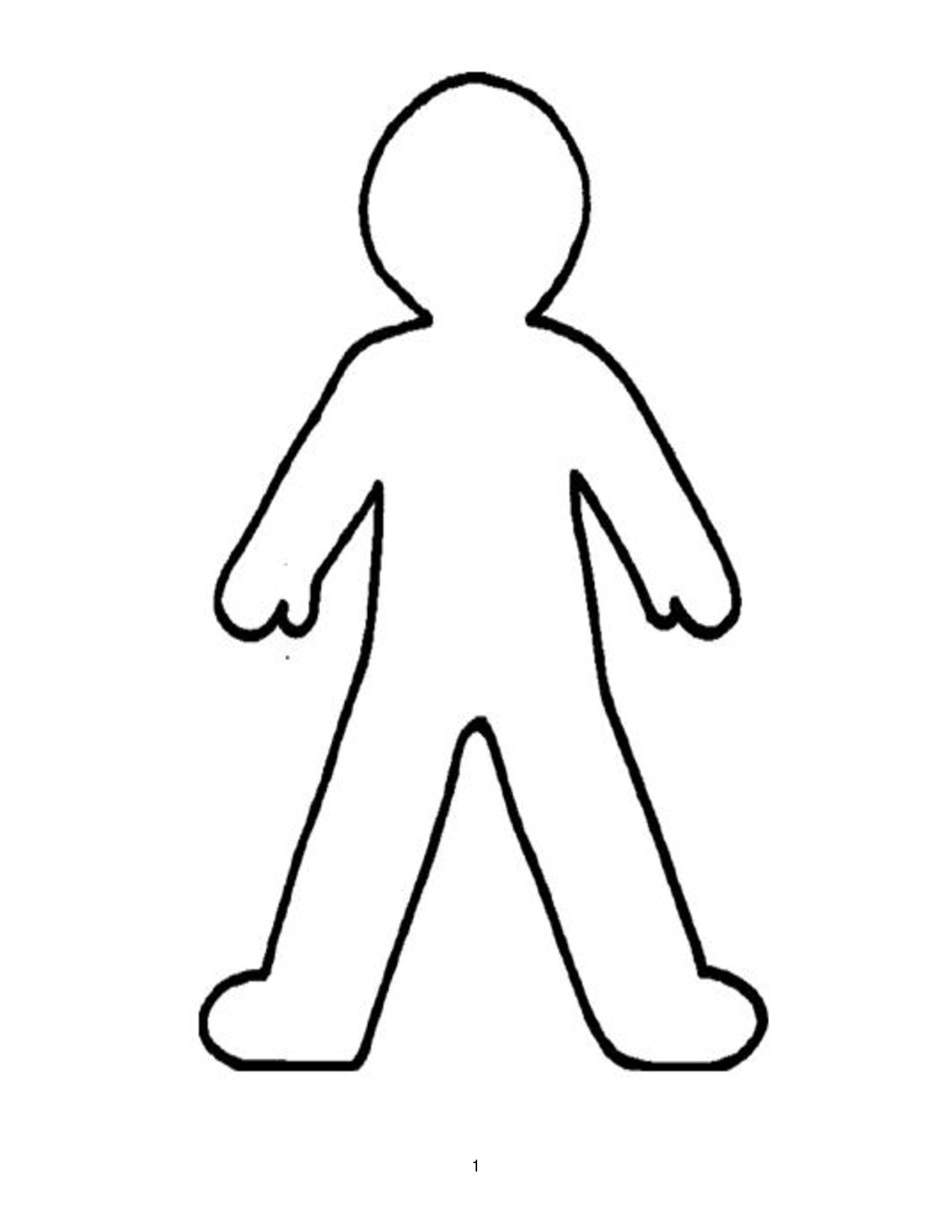 Outline Of A Person Template.