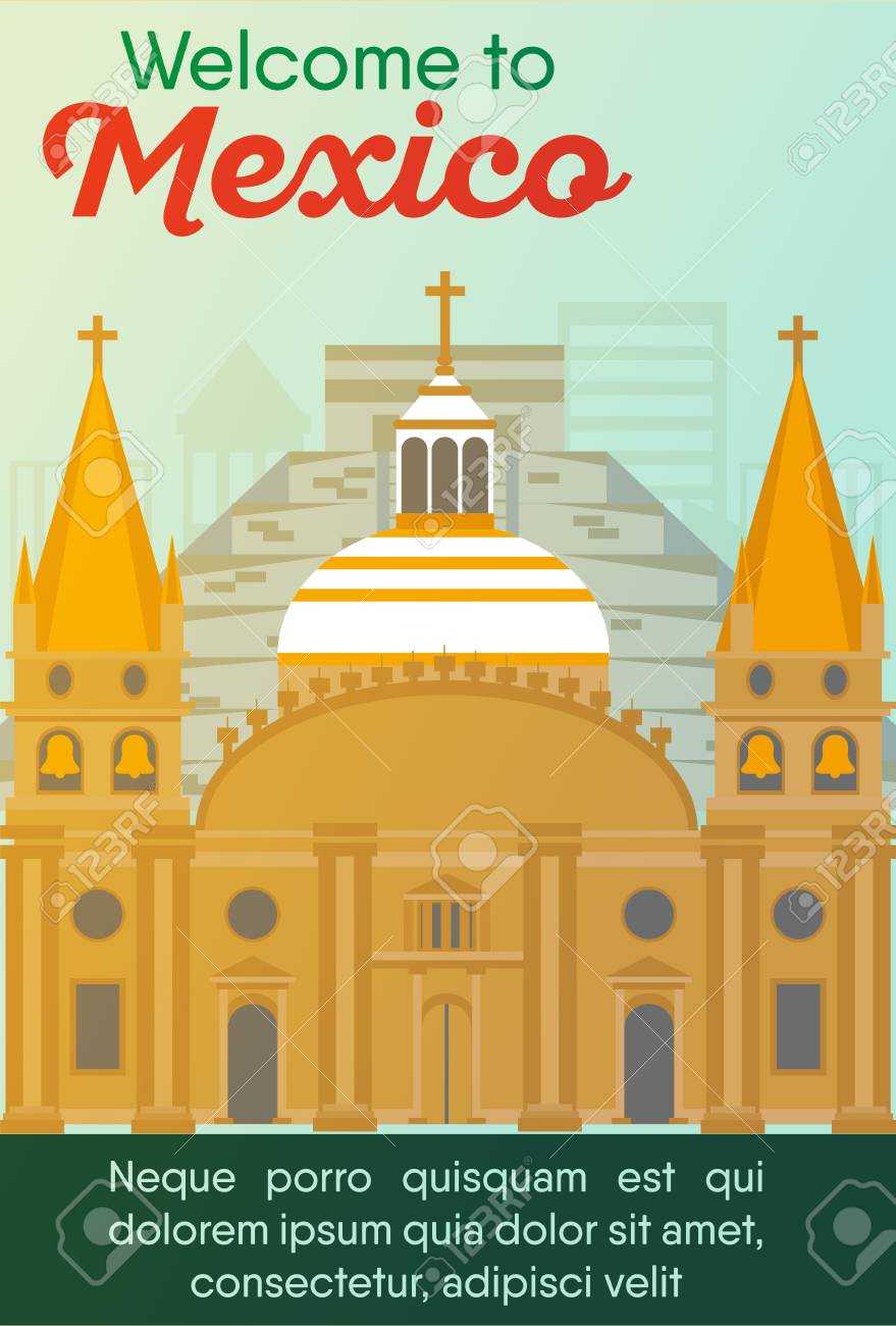 Landmarks Banner In Vector. Travel Destinations Card. Trip To.