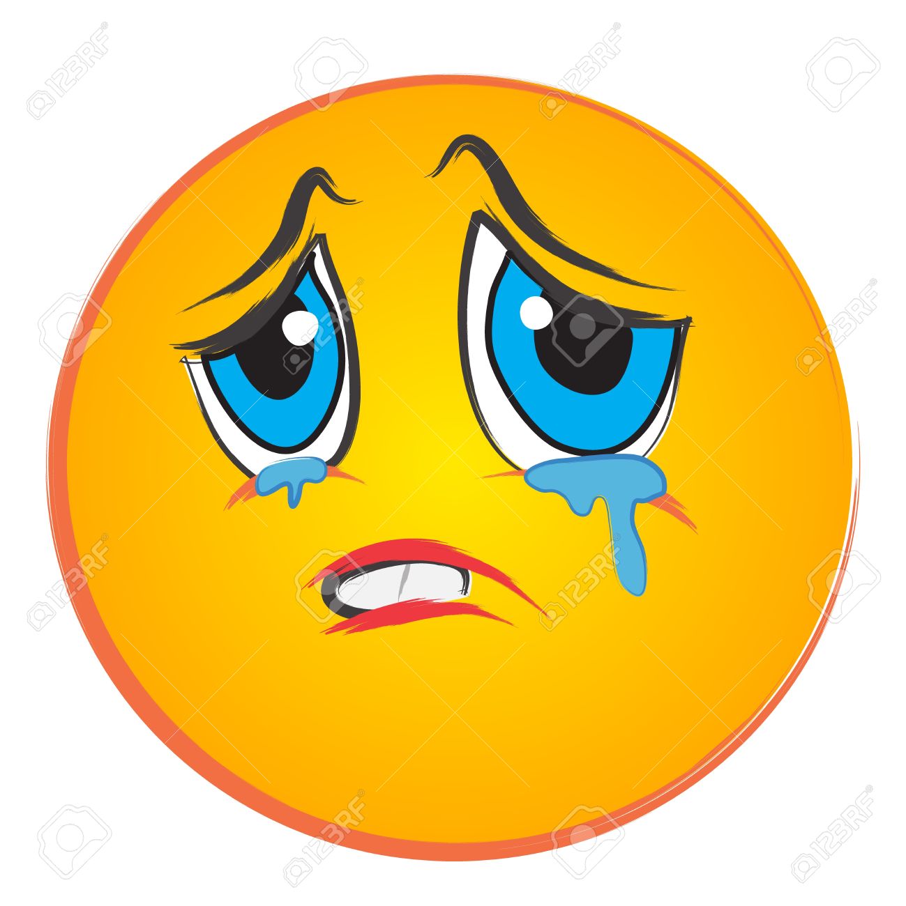 Sad Face Crying Clipart.