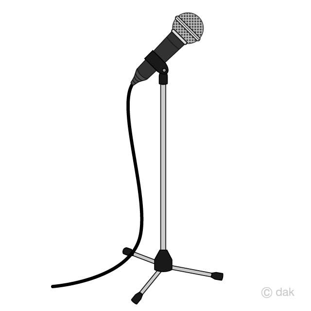Free Microphone Stand Clipart Image｜Illustoon.