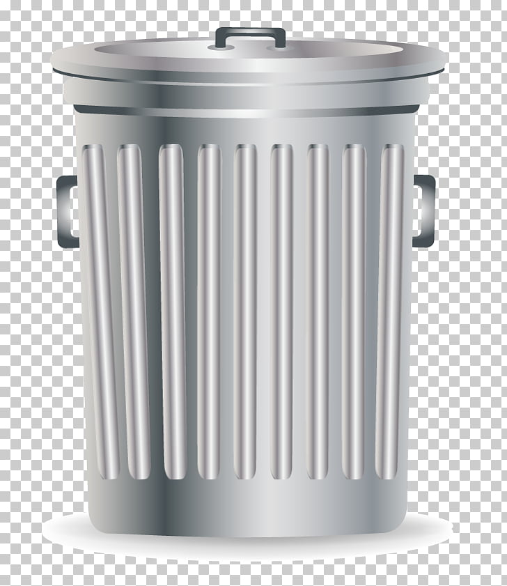 Waste container Recycling Tin can, metal trash can PNG.