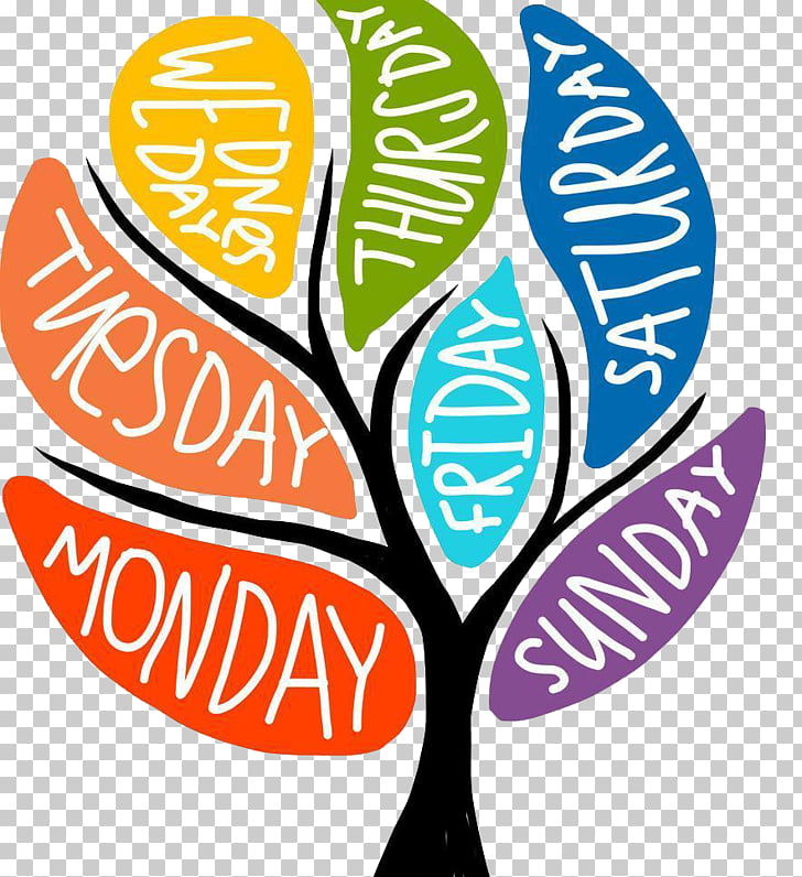 Names of the days of the week Art , Tree Week PNG clipart.