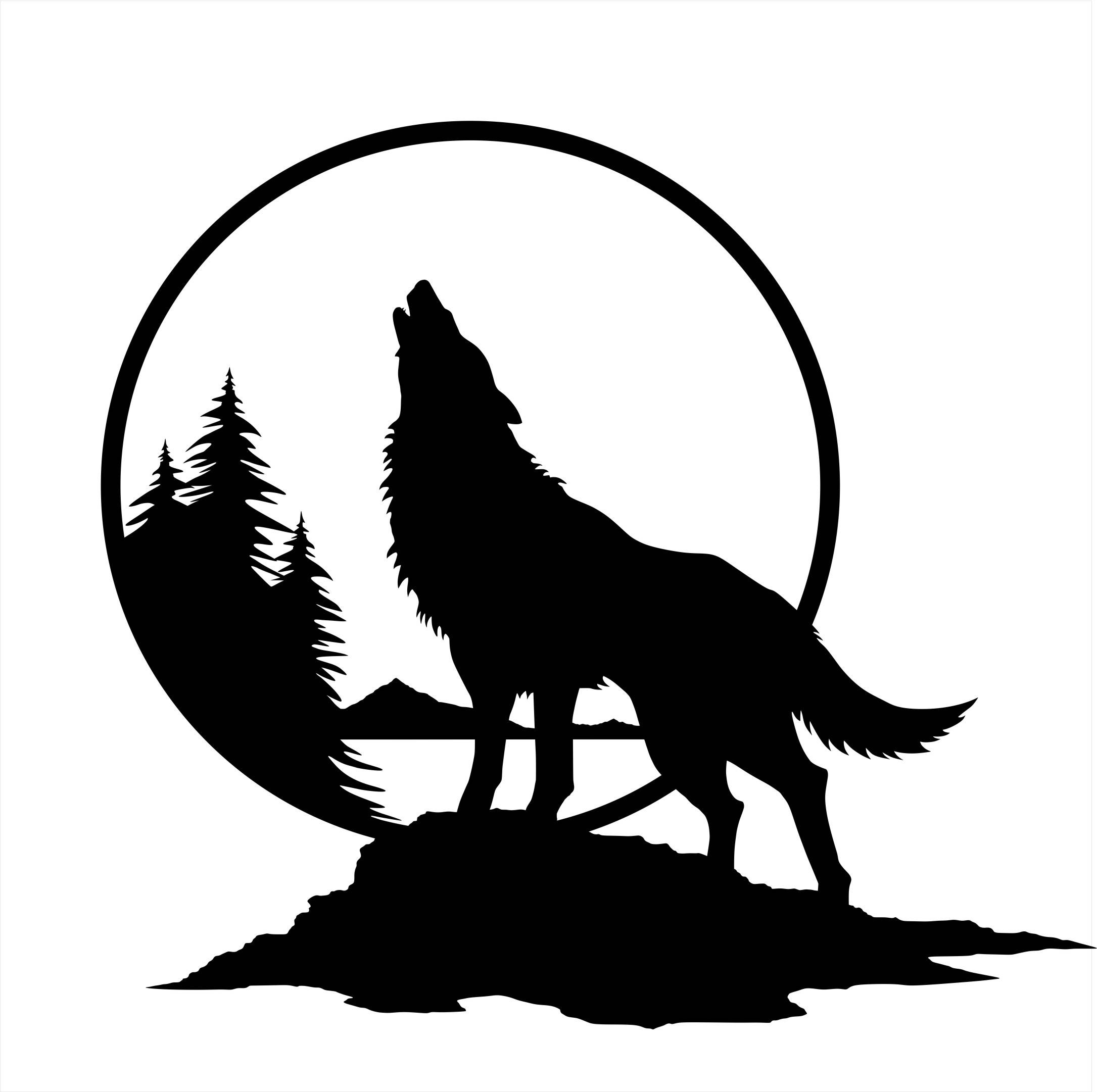 wolf silhouette moon clipart 10 free Cliparts | Download images on ...