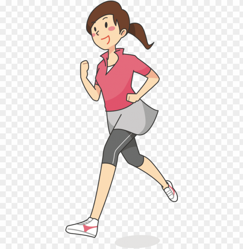 clip art women woman running jogging.