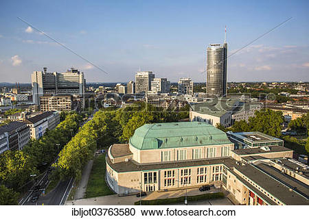 Stock Photography of "RWE Tower, EVONIK corporate headquarters.