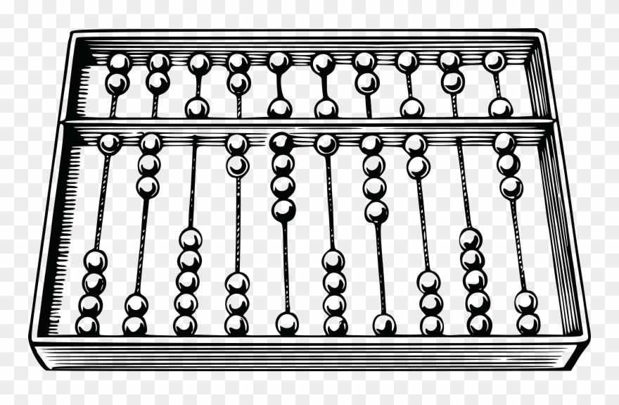 Roman Abacus Black And White Mathematics Counting.