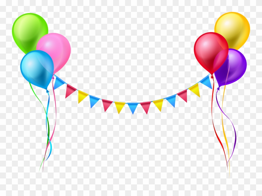 Vector Free Download Balloons And Streamers Clipart.