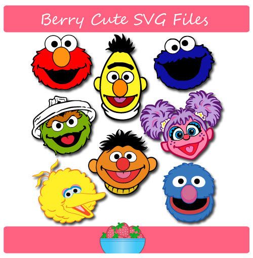 Sesame Street Set Svg File by BERRYCUTESVGFILES on Etsy.