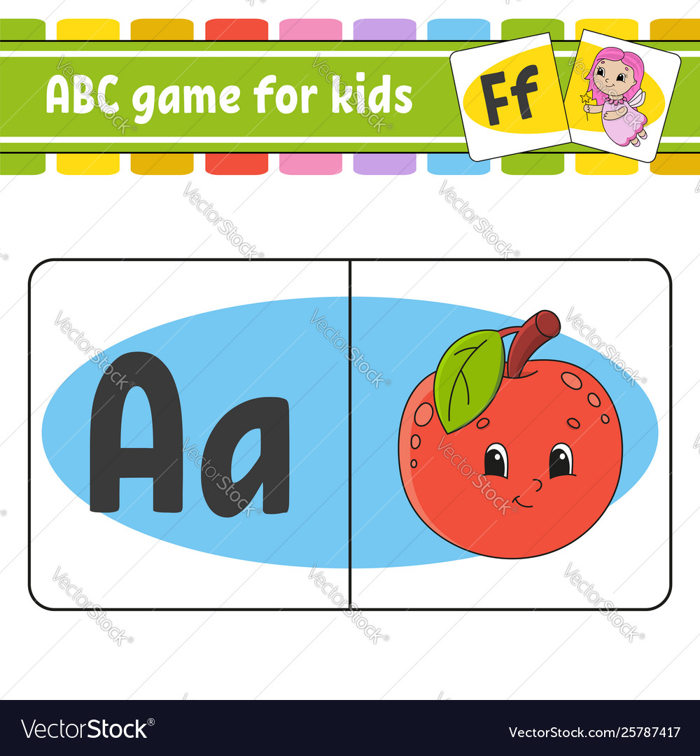 Abc flash cards alphabet for kids learning.