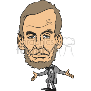 Abraham Lincoln clipart. Royalty.