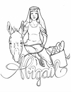 Abigail In The Bible Coloring Pages.