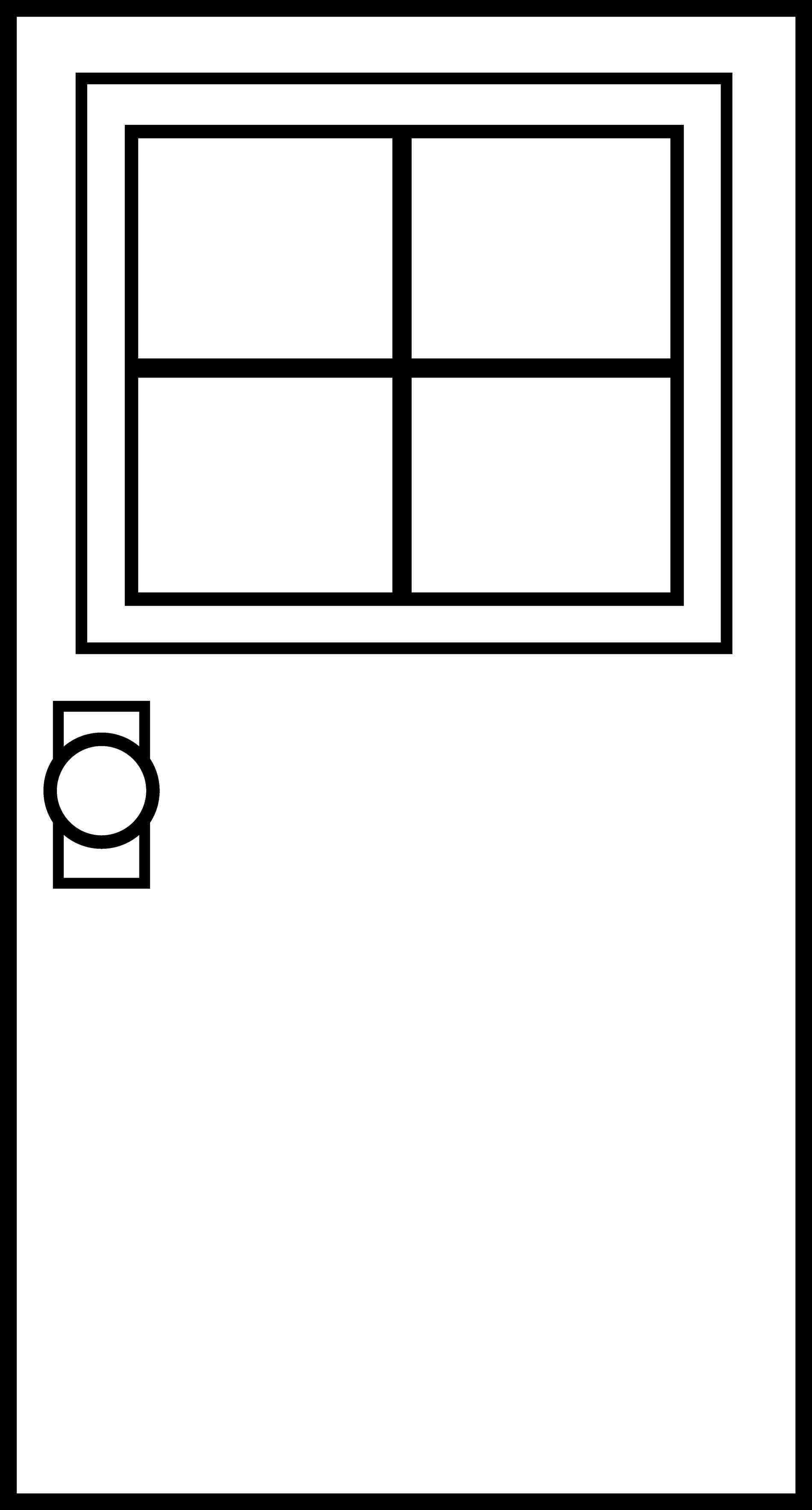 Black And White Door Clipart.