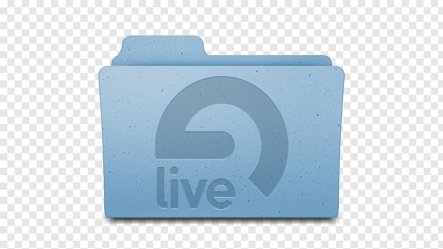 Live logo, blue brand number, Ableton Live free png.