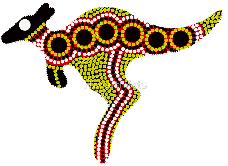 Aboriginal Kangaroo Clipart.