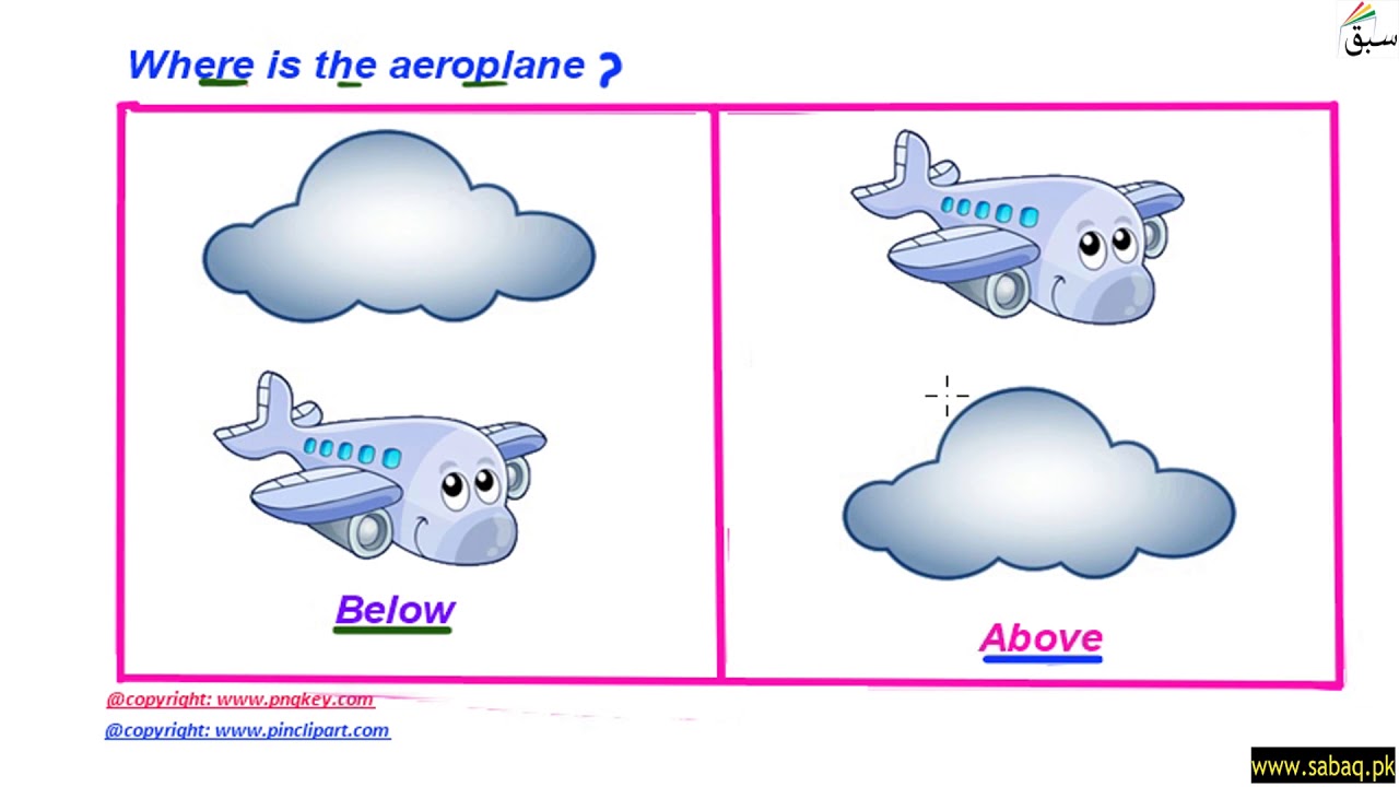 Concept of Above and Below.