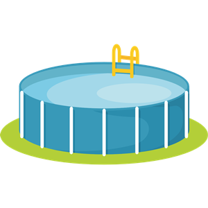 Above Ground Backyard Pool clipart, cliparts of Above Ground.