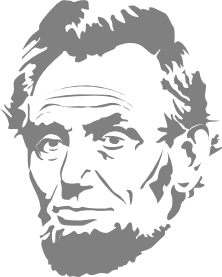 Abe Lincoln Art Coloring Book Colouring Sheet Page Black White.