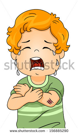 Illustration Boy Crying Out Loud Because Stock Vector 156885290.