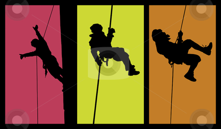 Abseiling clipart.